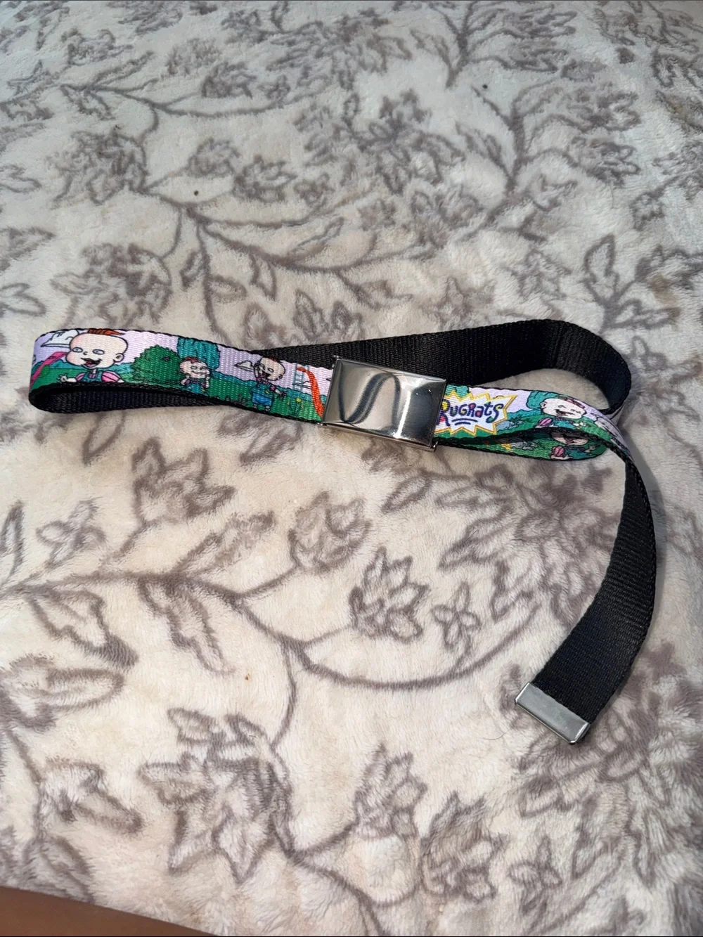 Rugrats Lil & Phil Outdoor Poses Chrome Buckle Web Belt kids